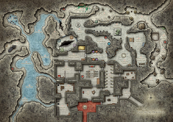 Vault of the Dracolich Poster Map (Digital Tagged Version)