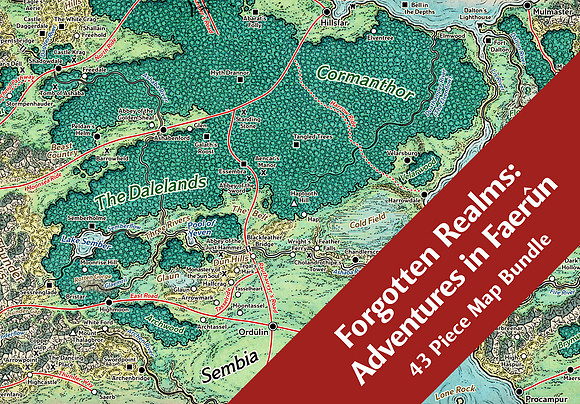 Adventures in Faerûn Map Bundle (43 Digital DM & Player Maps)
