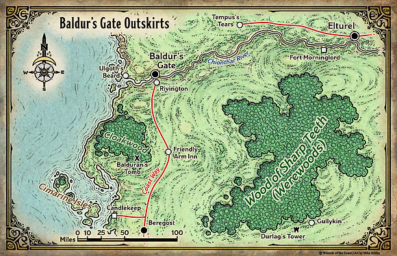 Adventures in Faerun; Baldur's Gate Outskirts (Digital Labeled & Unlabeled Versions)
