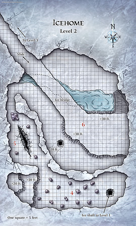Dungeon #165 - Alliance at Nefelus: SoW 10; Icehome, Level 2 (Digital DM & Player Maps)