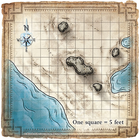 Dungeon #172 - Legacy of 10; Lagoon Ambush (Digital DM & Player Maps)