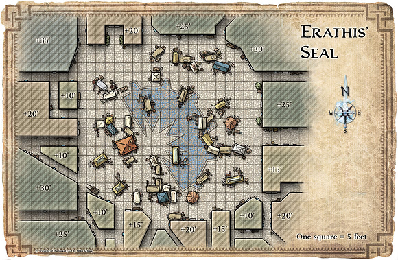 Dungeon #172 - Legacy of 10; Erathiss Seal (Digital DM & Player Maps)