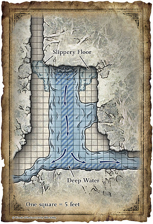 Dungeon #170 - Betrayal at Monadhan; Cavern of Rivers (Digital DM & Player Maps)