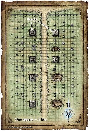 Dungeon #170 - Betrayal at Monadhan; Graveyard (Digital DM & Player Maps)