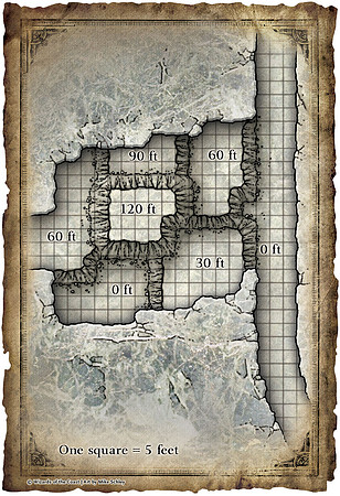 Dungeon #170 - Betrayal at Monadhan; Cavern of Cliffs (Digital DM & Player Maps)