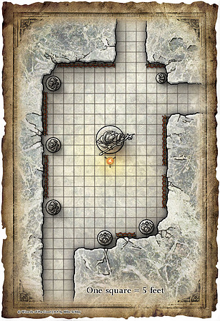 Dungeon #170 - Betrayal at Monadhan; Chamber of Statues(Digital DM & Player Maps)