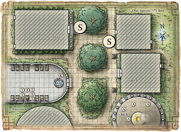 Dungeon #173 - Those Once Loyal; Encounter 1-1 (Digital DM & Player Maps)