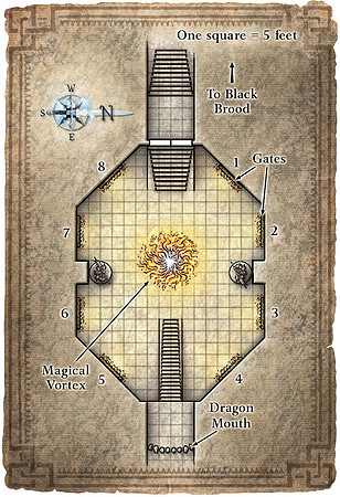 Dungeon #175 - Last Breath of the Dragon Queen; Gate Chamber (Digital DM & Player Maps)