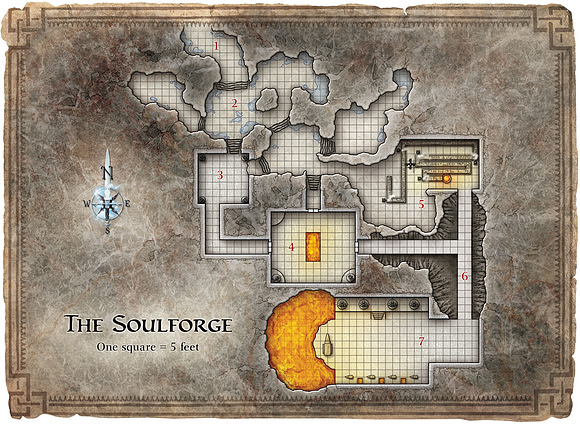 Dungeon #173 - Those Once Loyal; Soulforge (Digital DM & Player Maps)