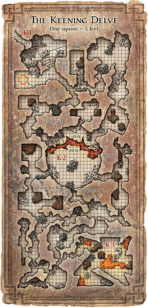 Dungeon #174 - Test of Fire; Bridge of Al Sihal (Digital DM & Player Maps)
