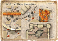 Dungeon #174 - Test of Fire; City of Brass Encounters (Digital DM & Player Maps)