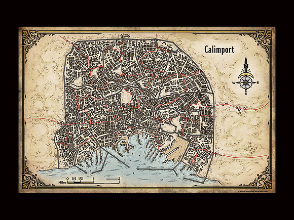 Adventures in Faerûn; Calimport (Battle Map Print)