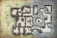 Adventures in Faerûn; Tomb of Damara (Battle Map Print)