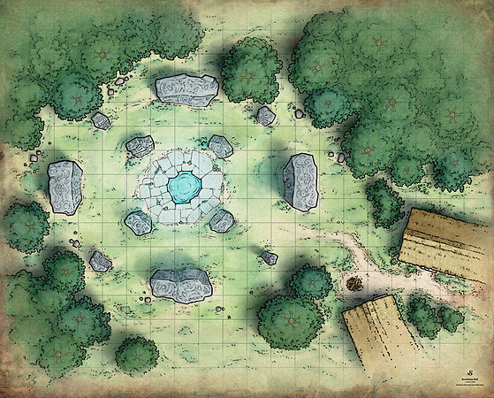 Adventures in Faerûn; Rushdown Well (Battle Map Print)