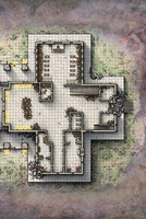 Ravenloft: The Horrors Within; Custodian's Hall - Right Side (Battlemap Print)