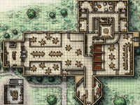 Ravenloft: The Horrors Within; Old Kartakan Inn - First Floor (Battlemap Print)