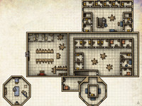 Ravenloft: The Horrors Within; Old Kartakan Inn - Upper Floor (Battlemap Print)
