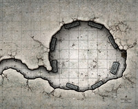 Ravenloft: The Horrors Within; Blood of the Vine Tavern - Cave (Battlemap Print)