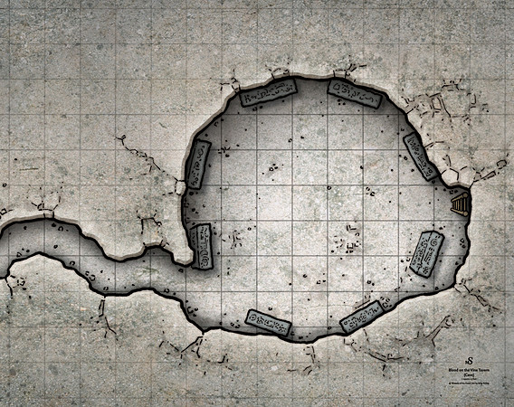 Ravenloft: The Horrors Within; Blood of the Vine Tavern - Cave (Battlemap Print)
