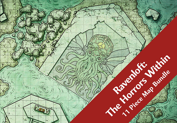 Ravenloft: The Horrors Within Map Bundle (11 Digital DM & Player Maps)