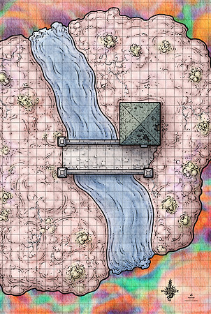 Phandelver and Below; Empty Bridge (Battle Map Print)