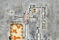 Temple of Modren; Temple Complex - North (Battle Map Print)