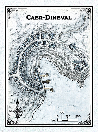 Rime of the Frostmaiden; Caer-Dineval (Battle Map Print)