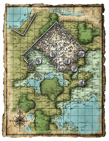 Elder Evils; Ruins (Digital Player's Version - Gridded)