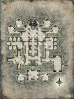Dragon Delves; Temple of Orcus (Battle Map Print)