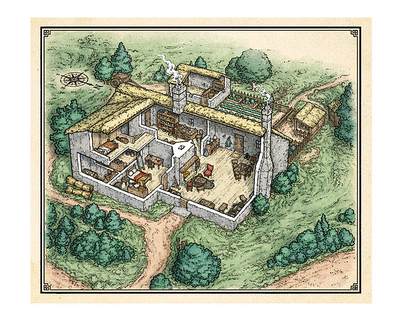 The Epic Atlas: Episode 000; Cottage Cutaway View (Artist's Print)