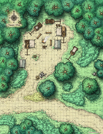 Dungeon Master's Guide – 2024; Caravan Encampment (Digital DM & Player Maps)