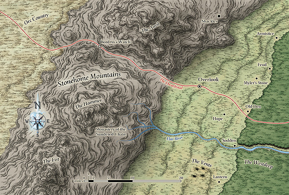 Dungeon #157 - Bordrin's Watch: SoW 02; Overlook Environs (Digital Map) $2.50